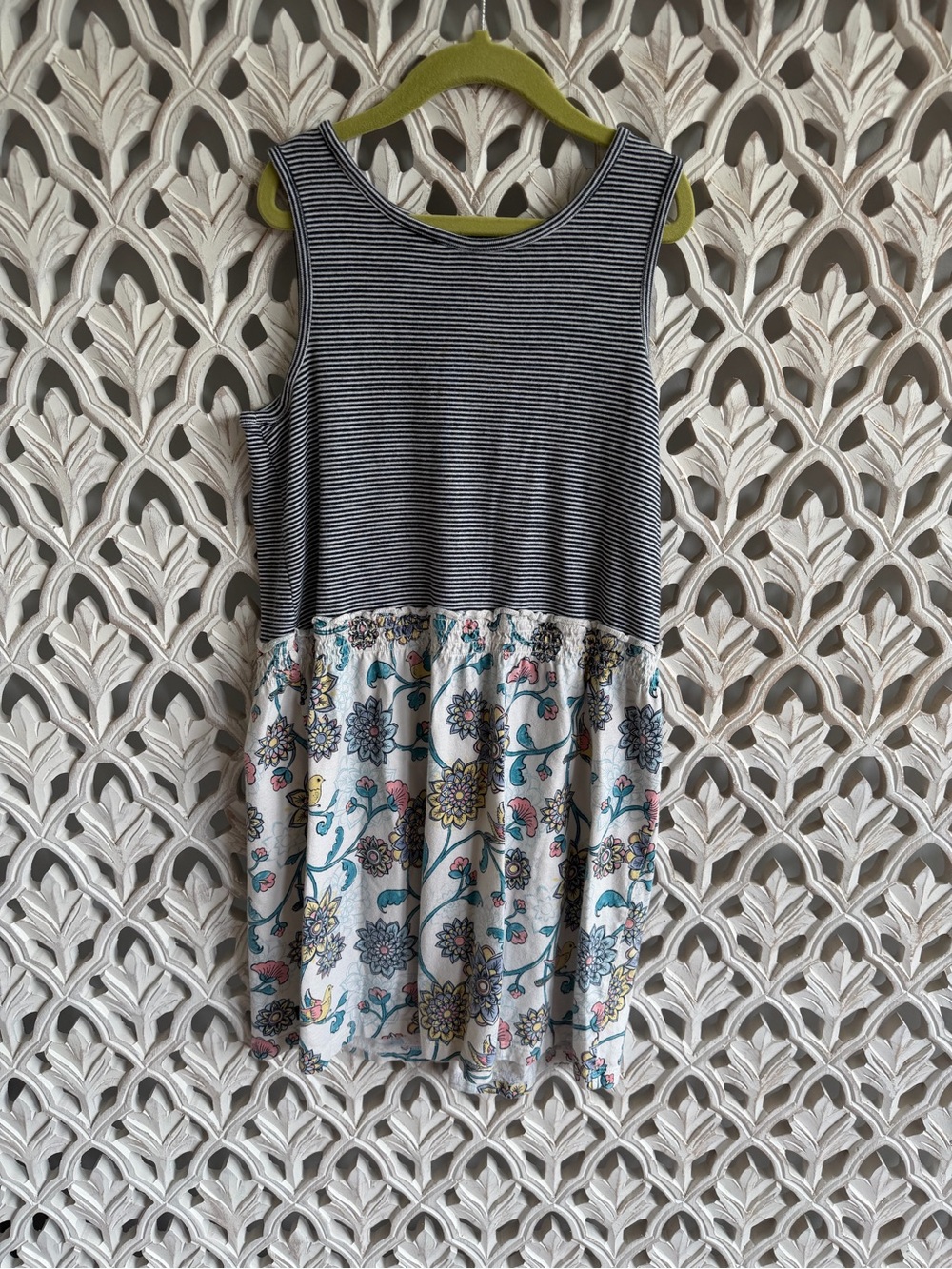 Tea Collection Girls Striped and Floral Dress Size 12